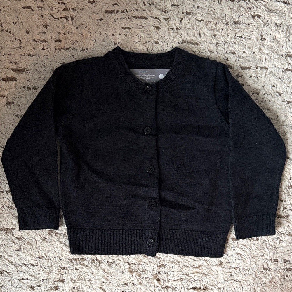 Primary Black Kids Cardigan